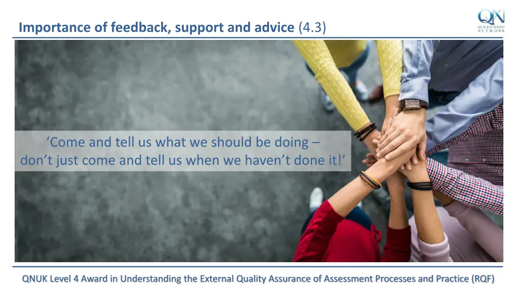 importance of feedback support and advice 4 3