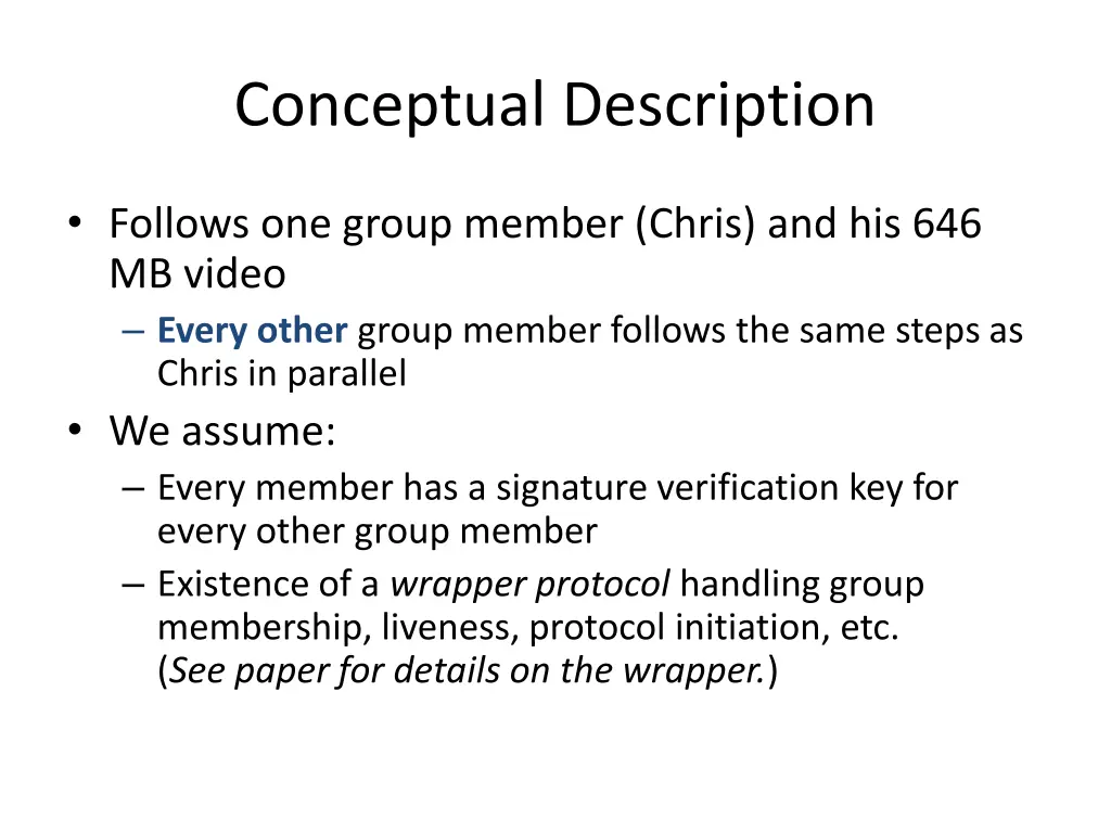 conceptual description