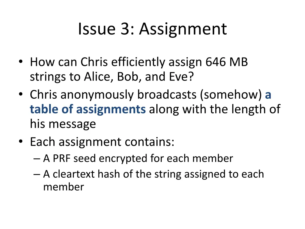 issue 3 assignment