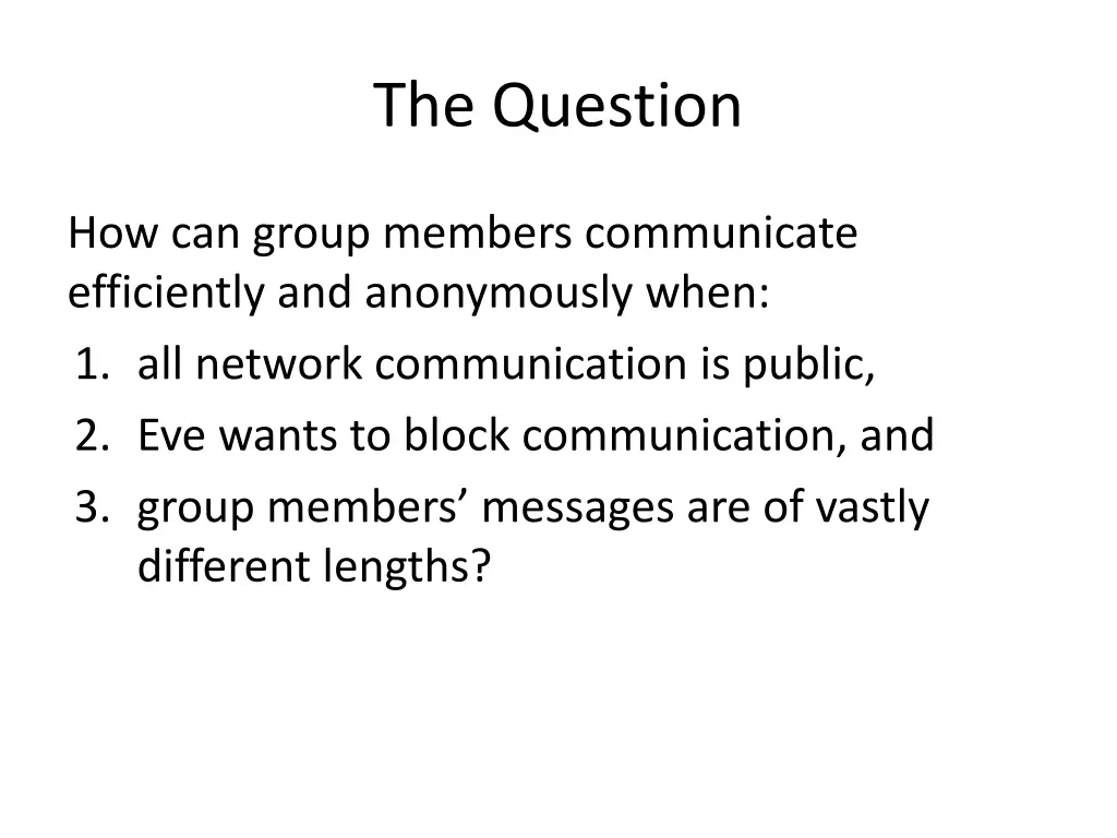 the question