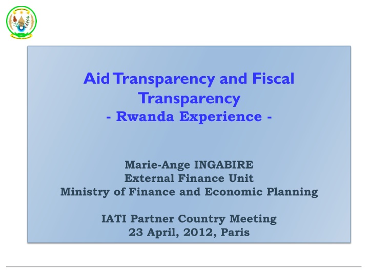 aid transparency and fiscal transparency rwanda