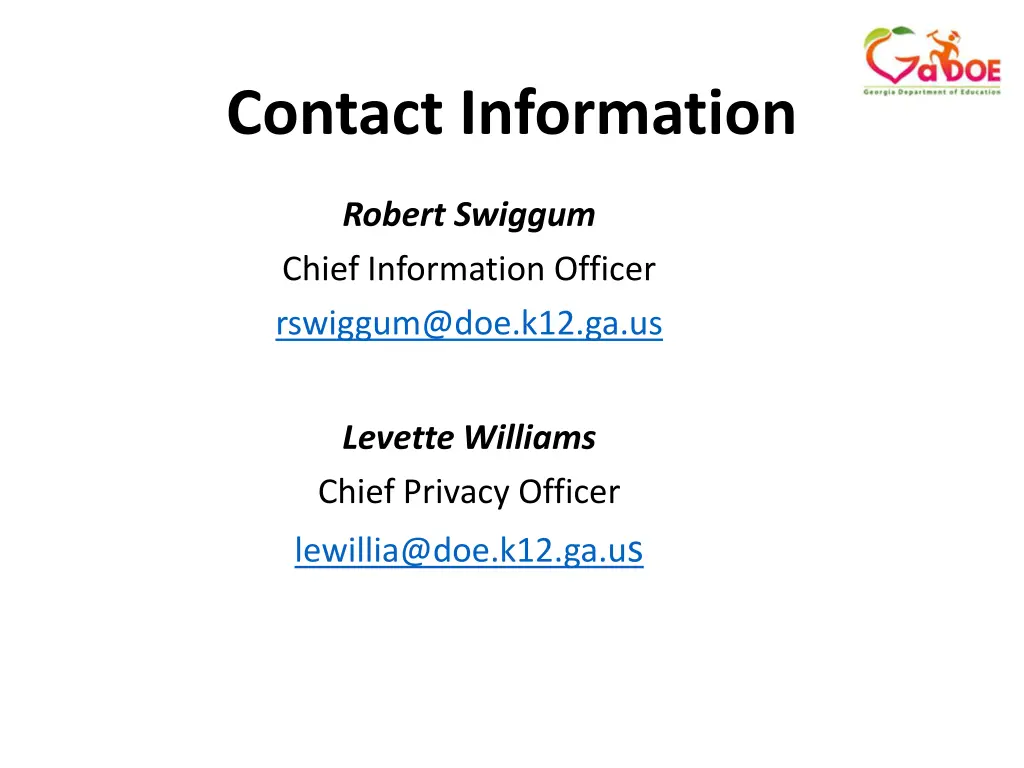 contact information
