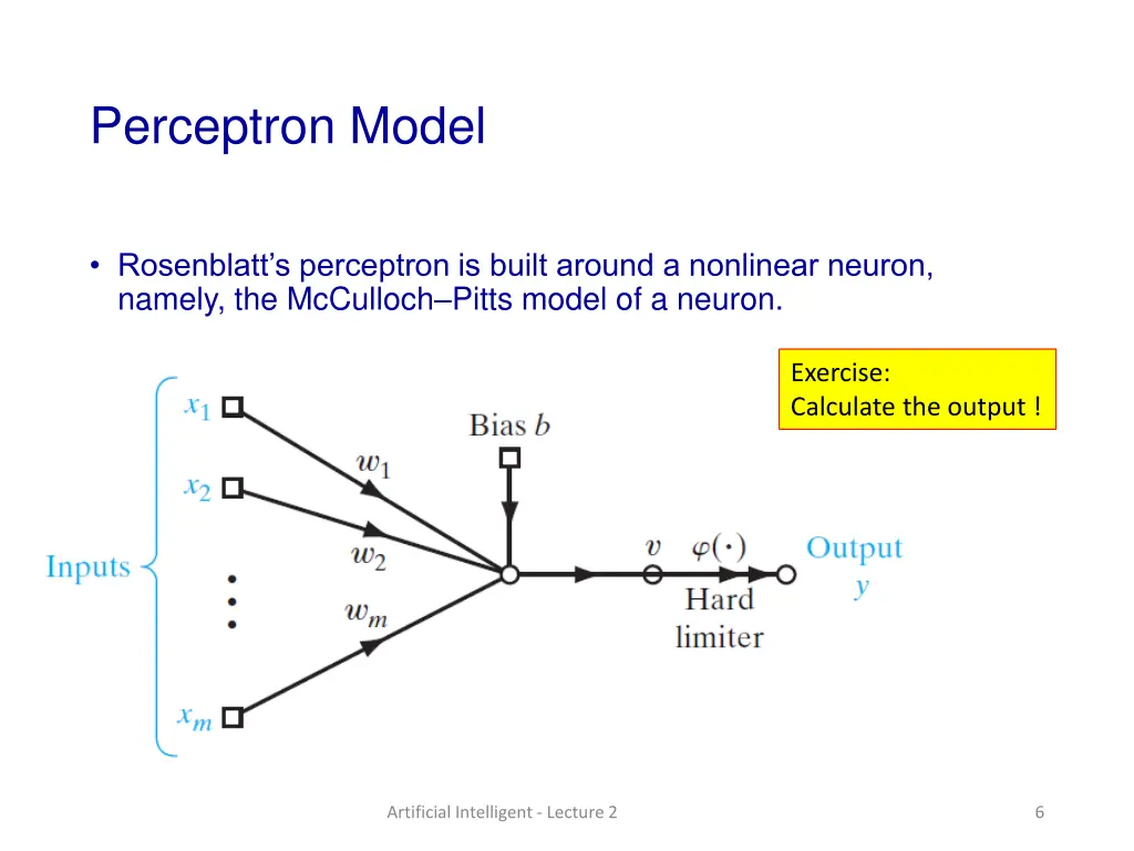 perceptron model