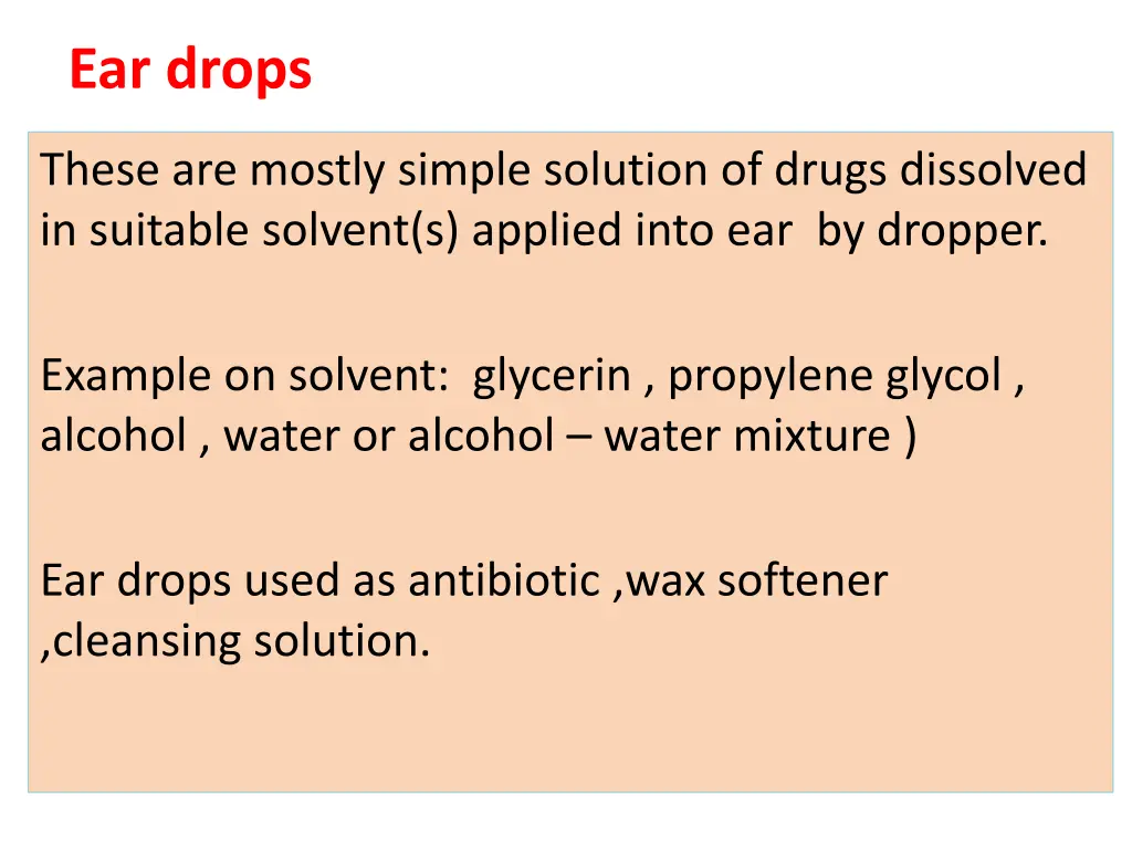 ear drops
