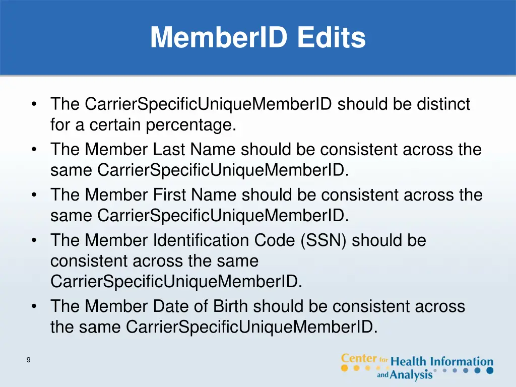 memberid edits