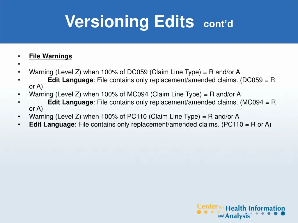 versioning edits cont d 2