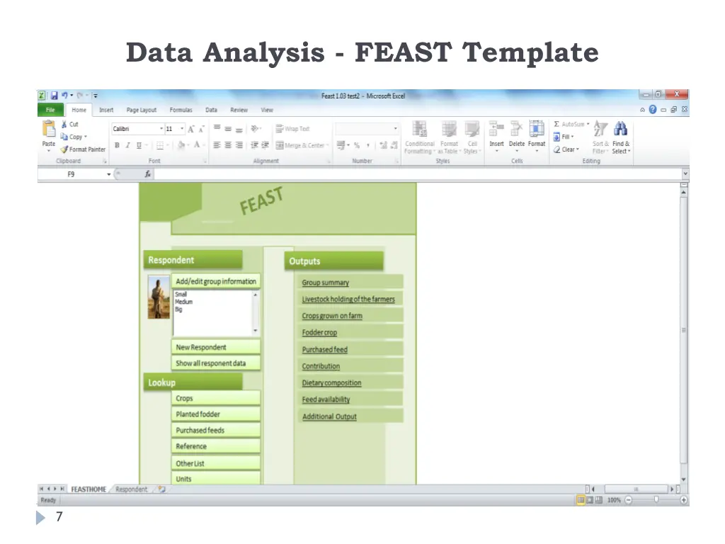 data analysis feast template