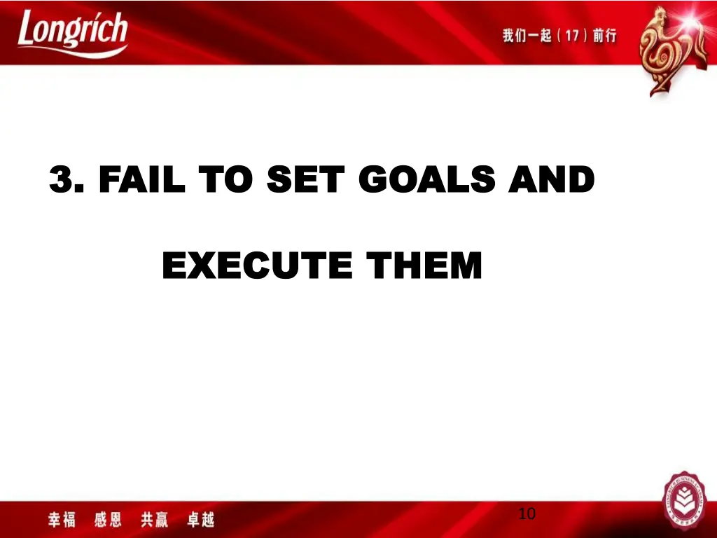 3 fail to set goals and 3 fail to set goals and