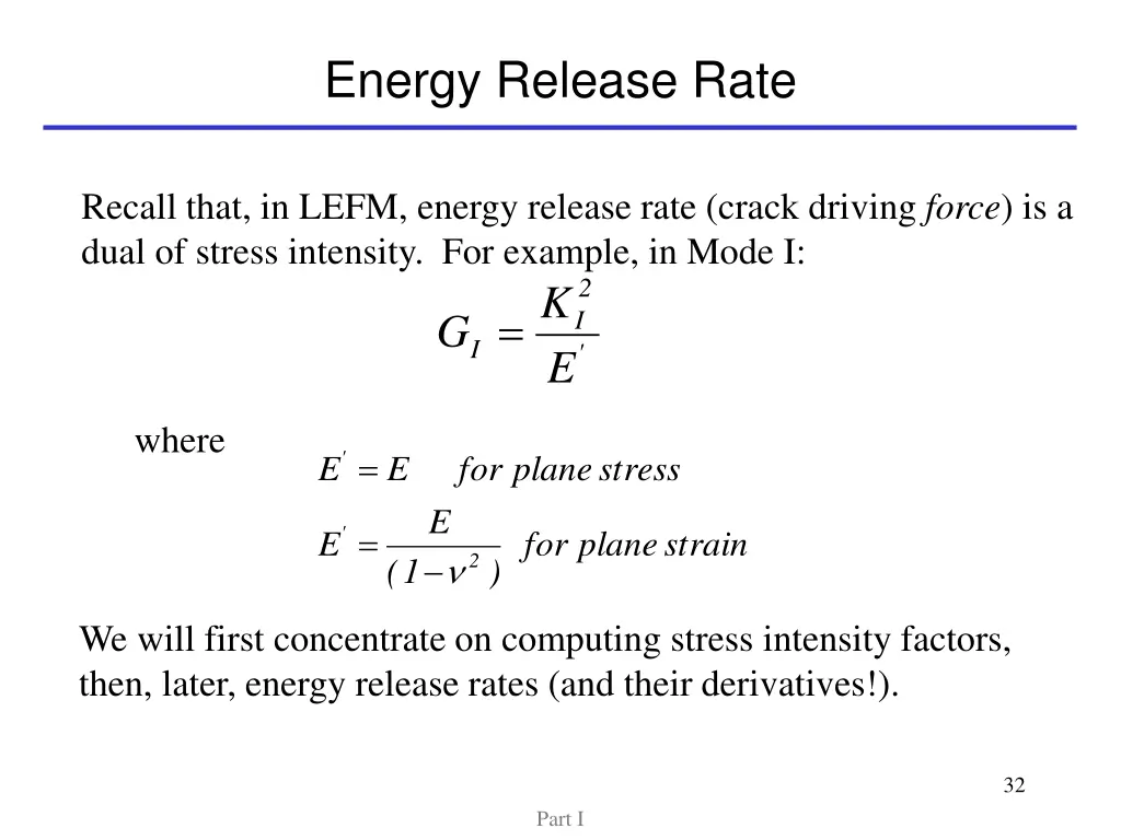 energy release rate