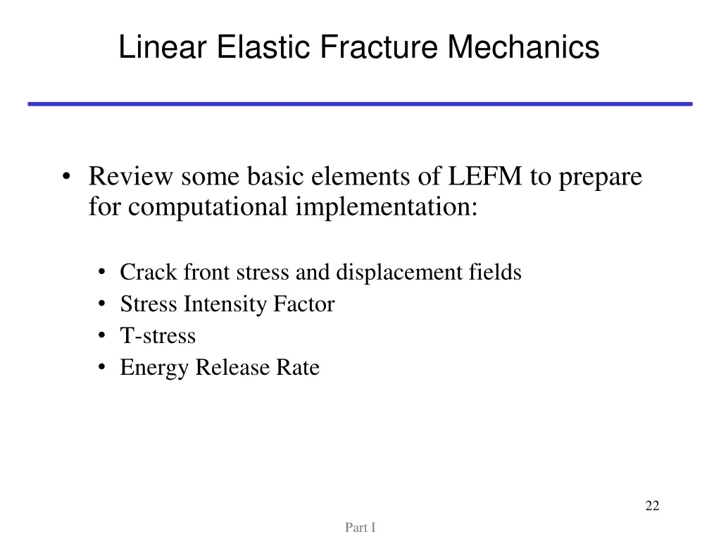 linear elastic fracture mechanics