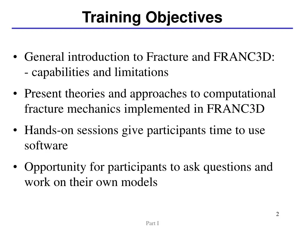 training objectives