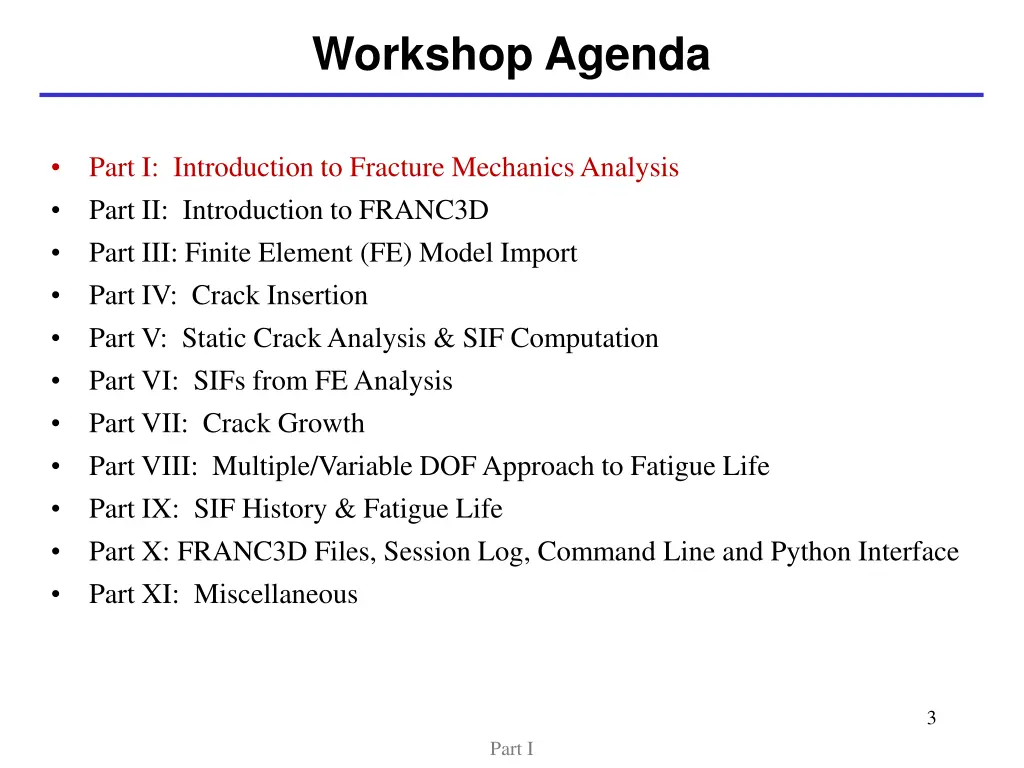 workshop agenda