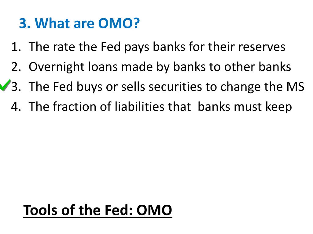 3 what are omo 1