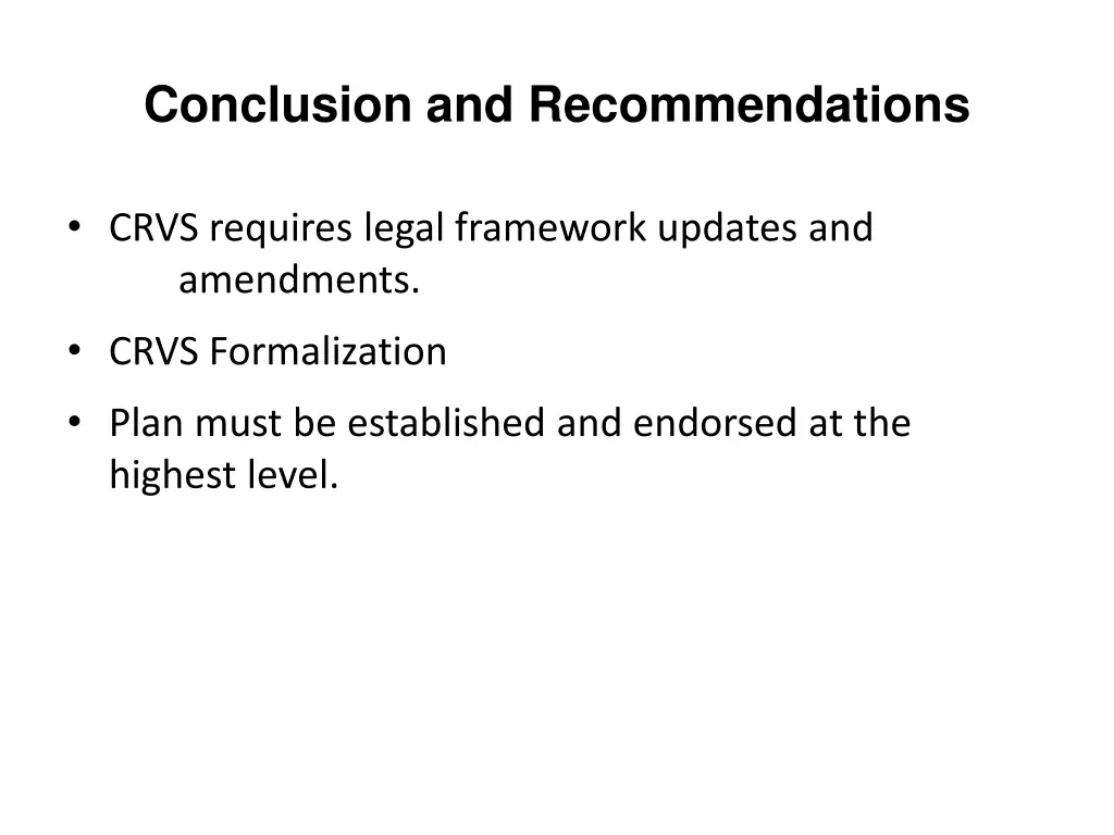 conclusion and recommendations