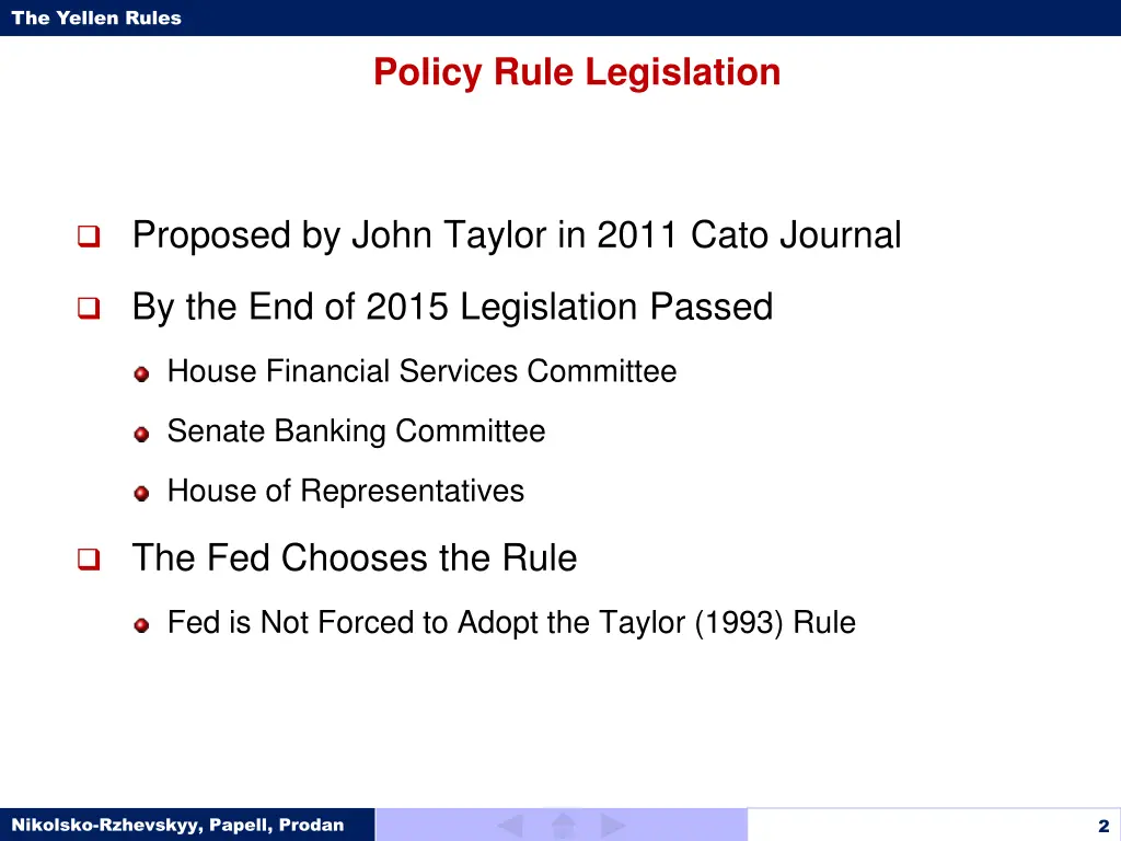 the yellen rules 1