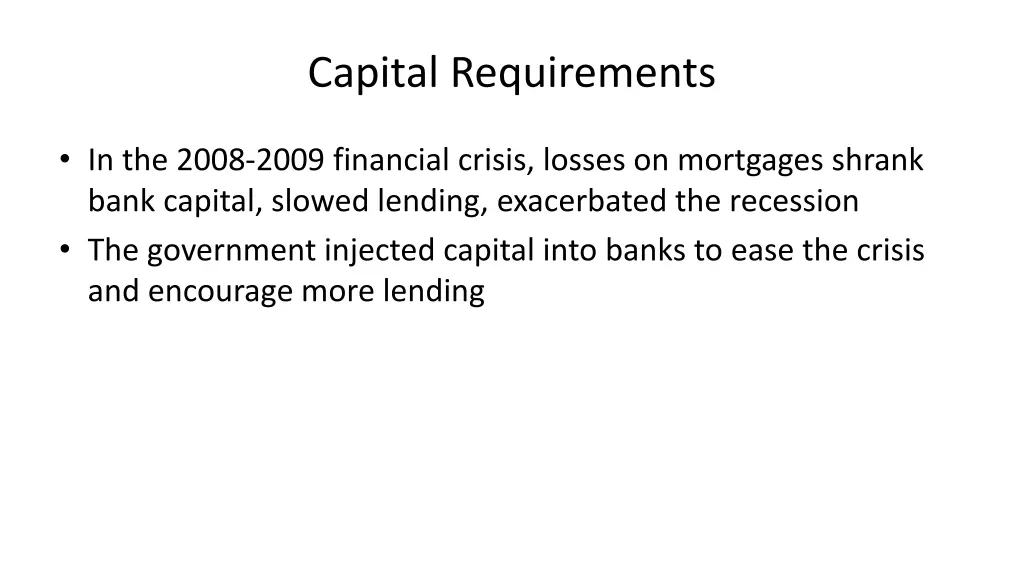 capital requirements 1