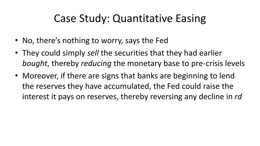 case study quantitative easing 3
