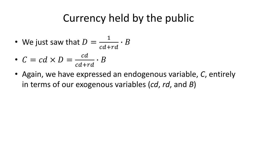 currency held by the public