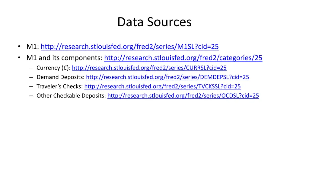 data sources