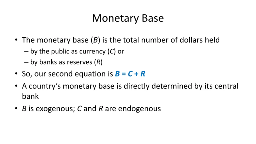 monetary base