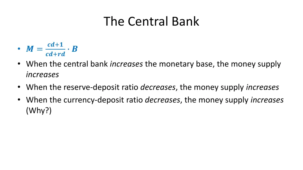 the central bank