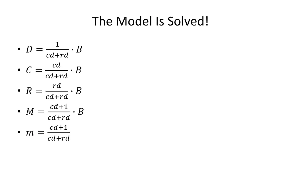 the model is solved