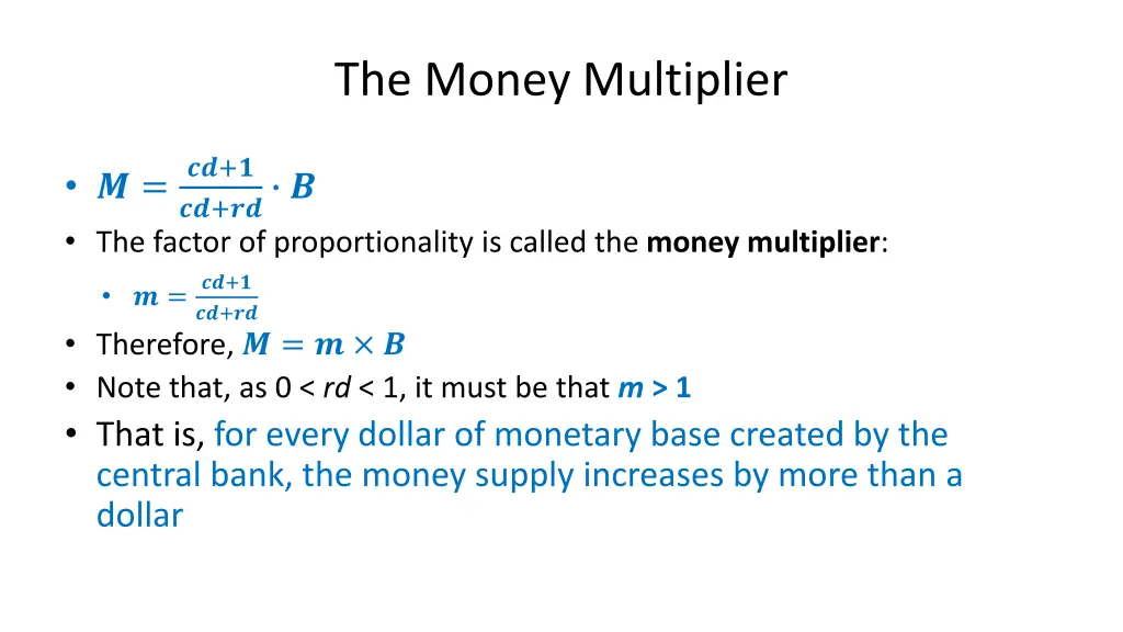 the money multiplier