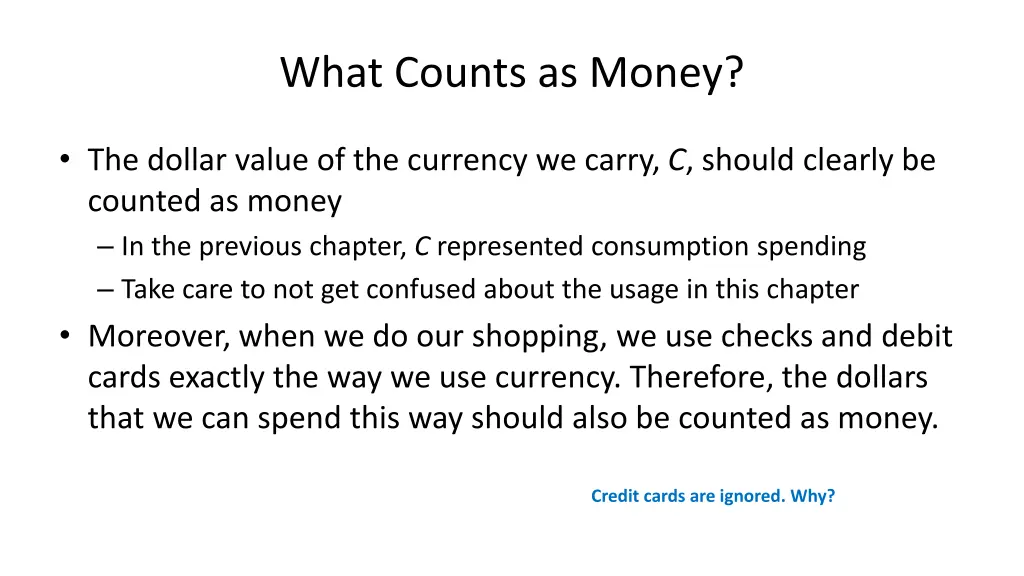 what counts as money