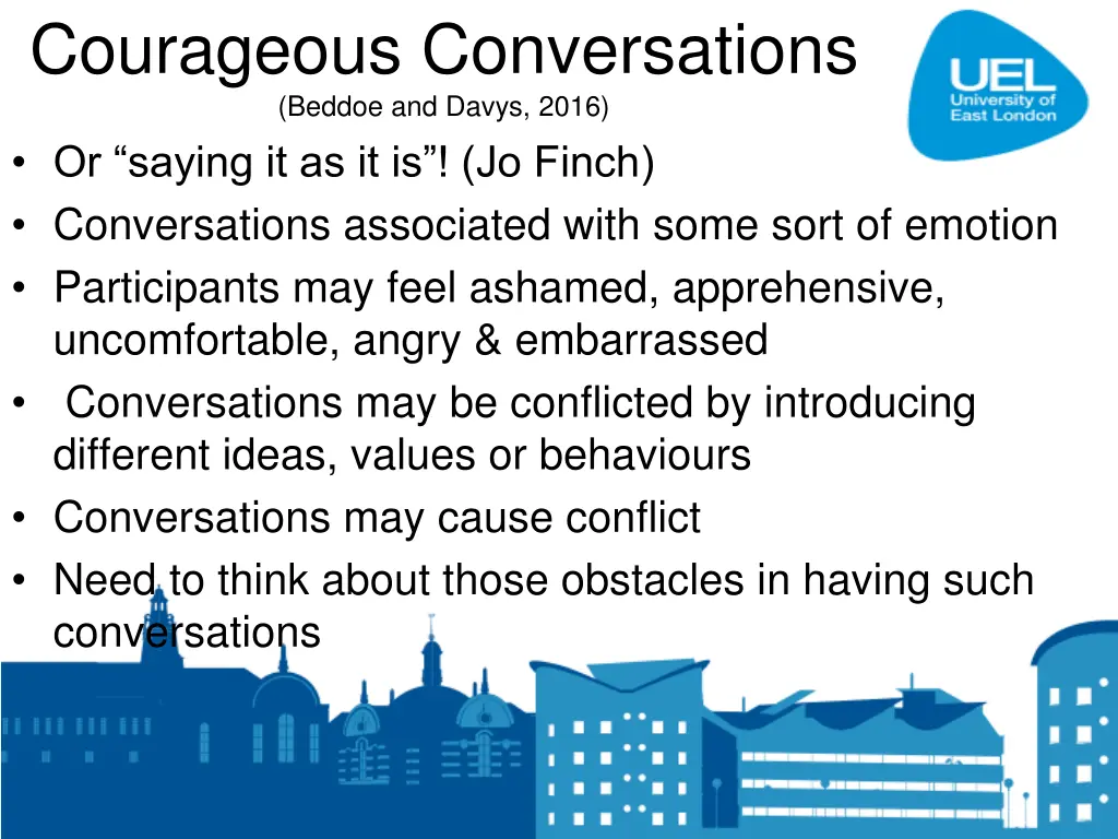 courageous conversations beddoe and davys 2016