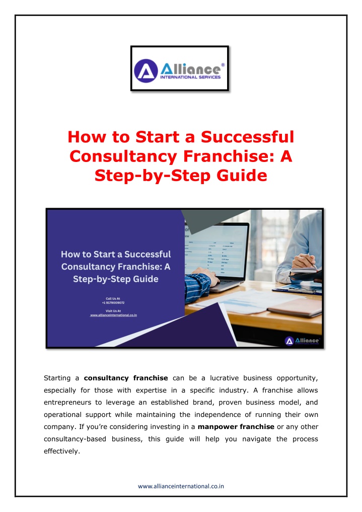 how to start a successful consultancy franchise