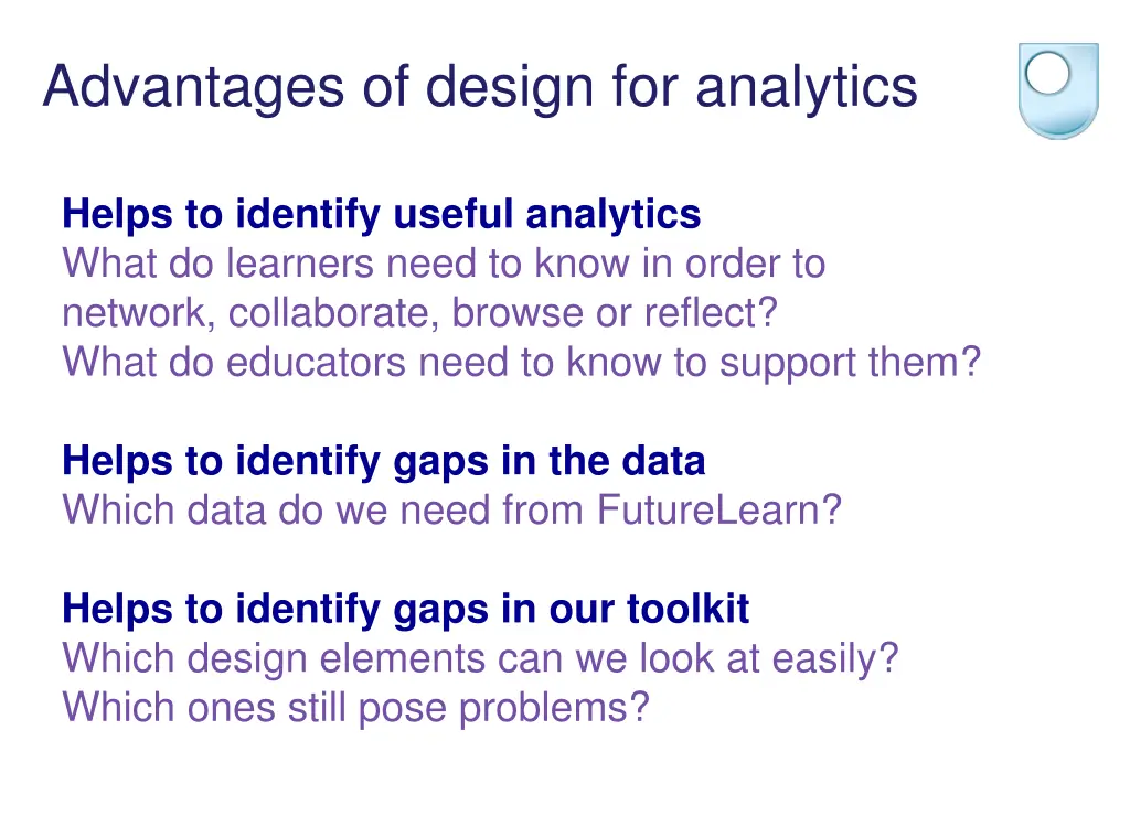 advantages of design for analytics 1