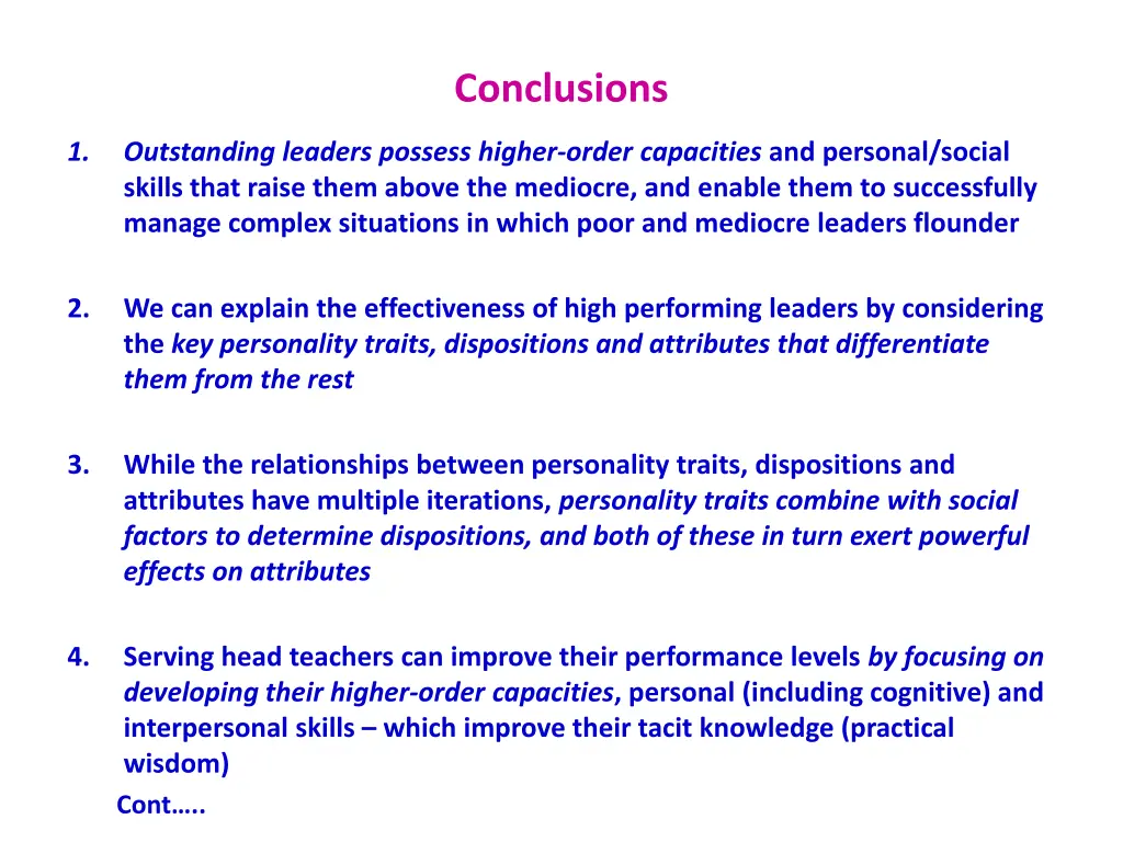 conclusions