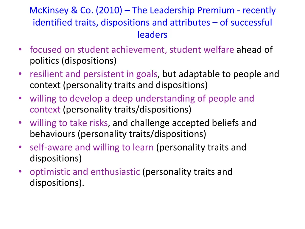 mckinsey co 2010 the leadership premium recently