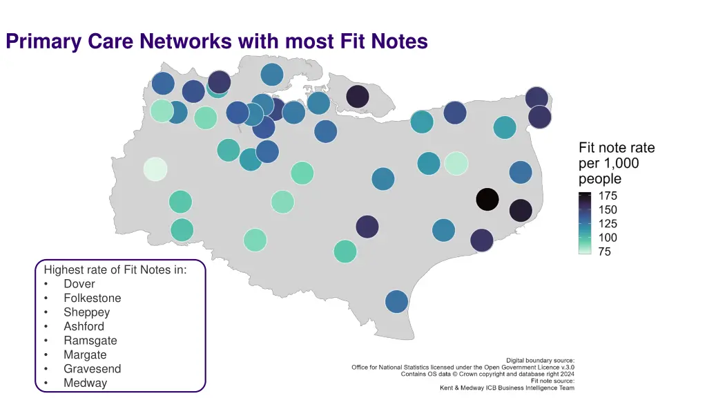 primary care networks with most fit notes