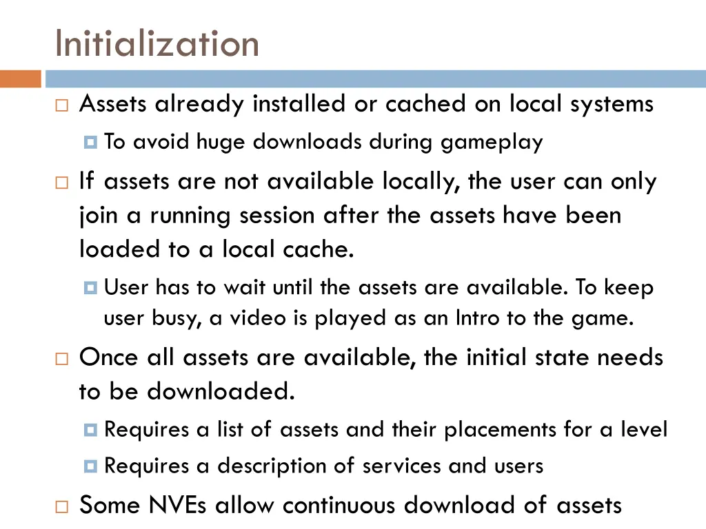 initialization