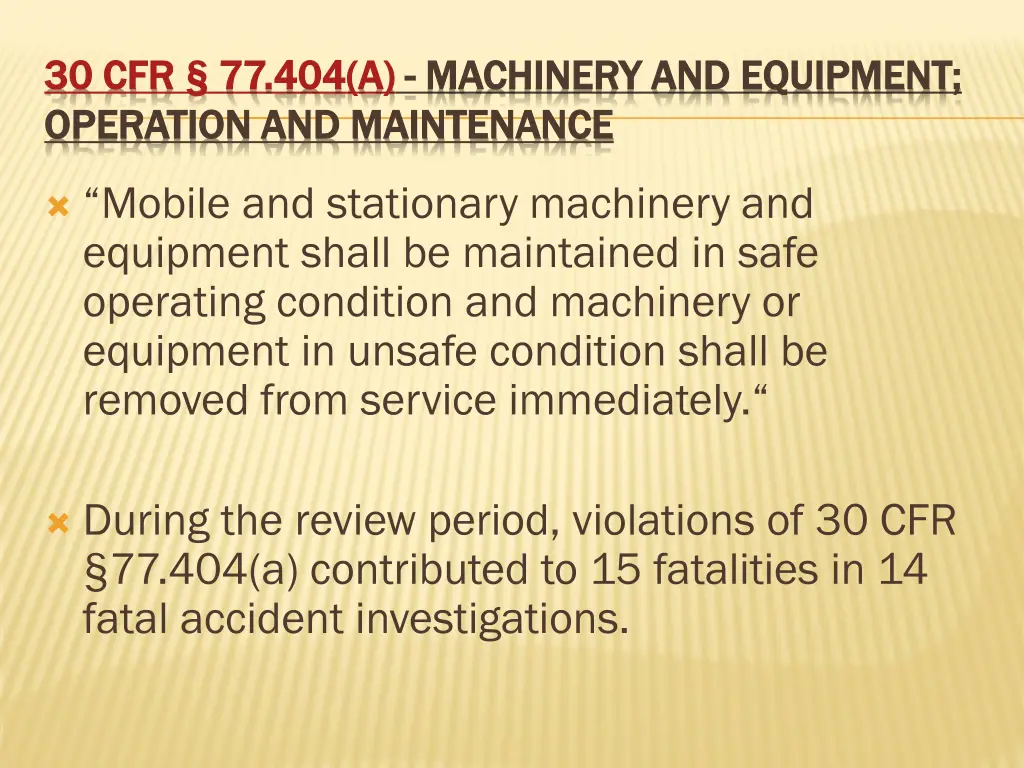 30 cfr 30 cfr 77 404 a 77 404 a machinery