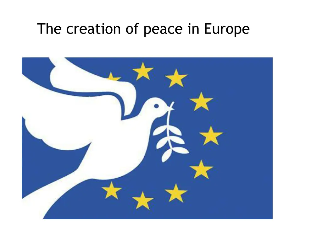the creation of peace in europe