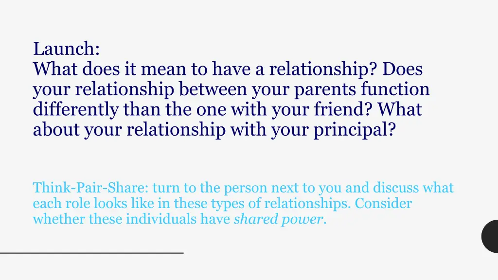 launch what does it mean to have a relationship