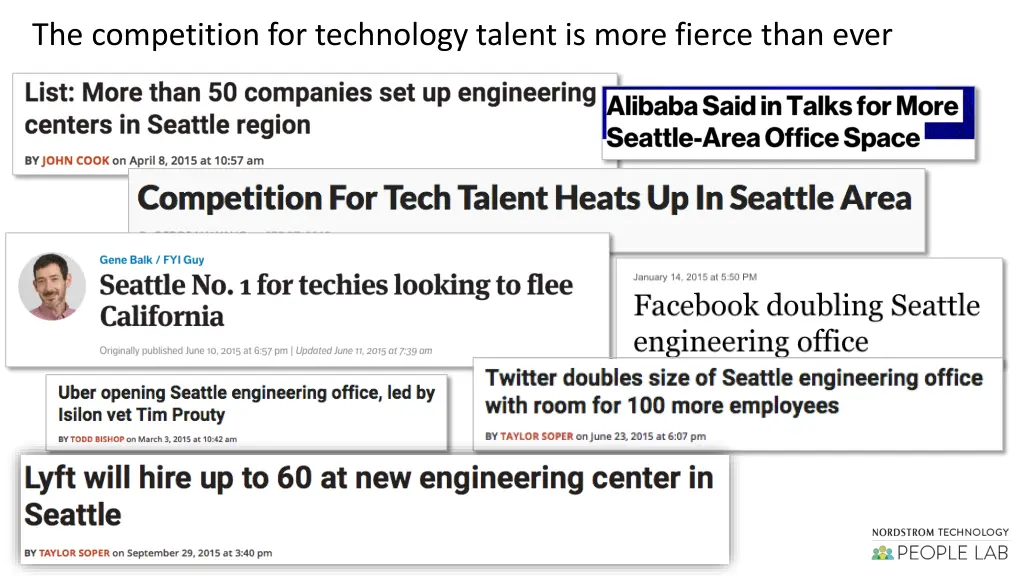 the competition for technology talent is more