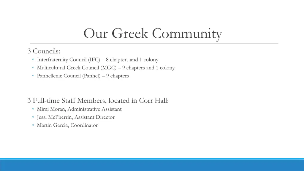 our greek community