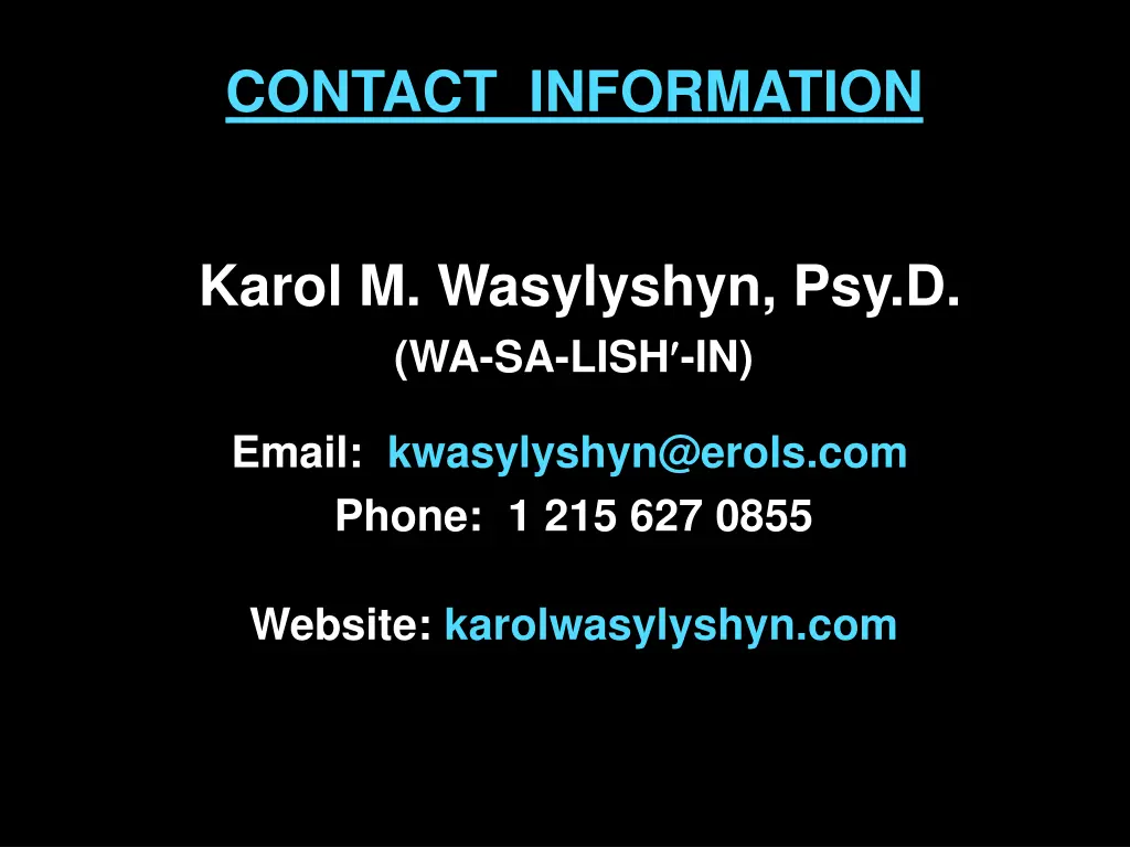 contact information