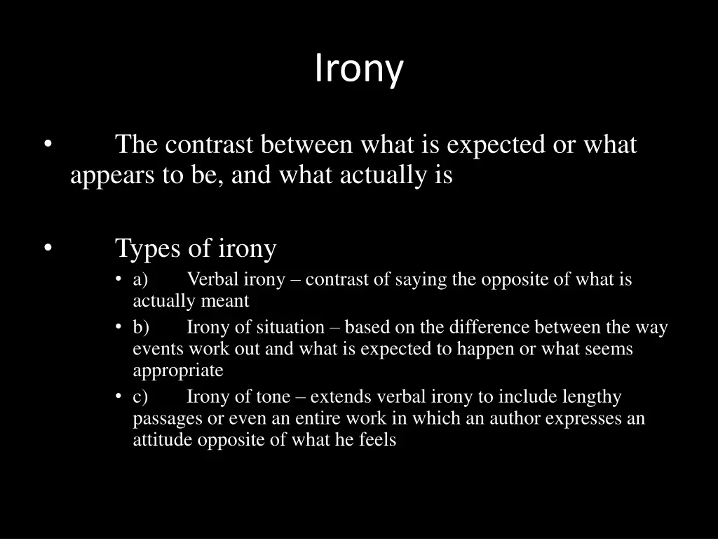 irony
