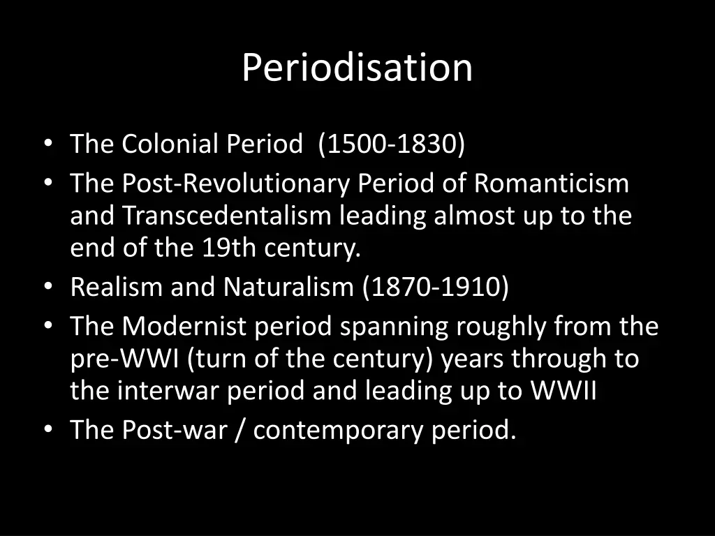 periodisation