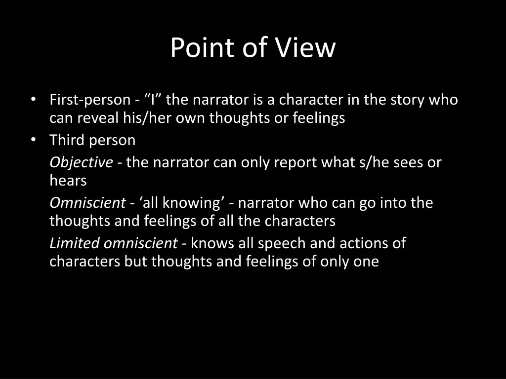 point of view