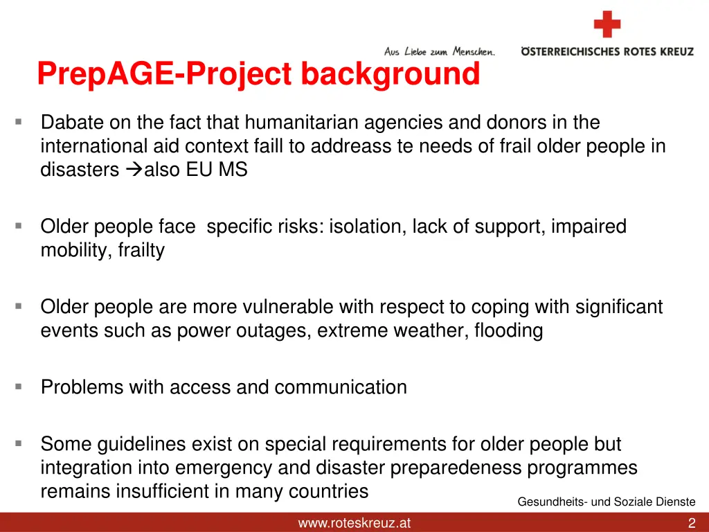 prepage project background