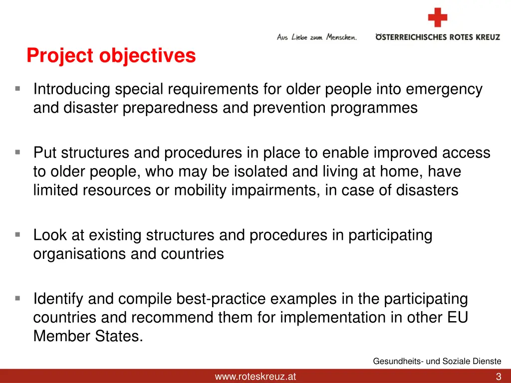 project objectives