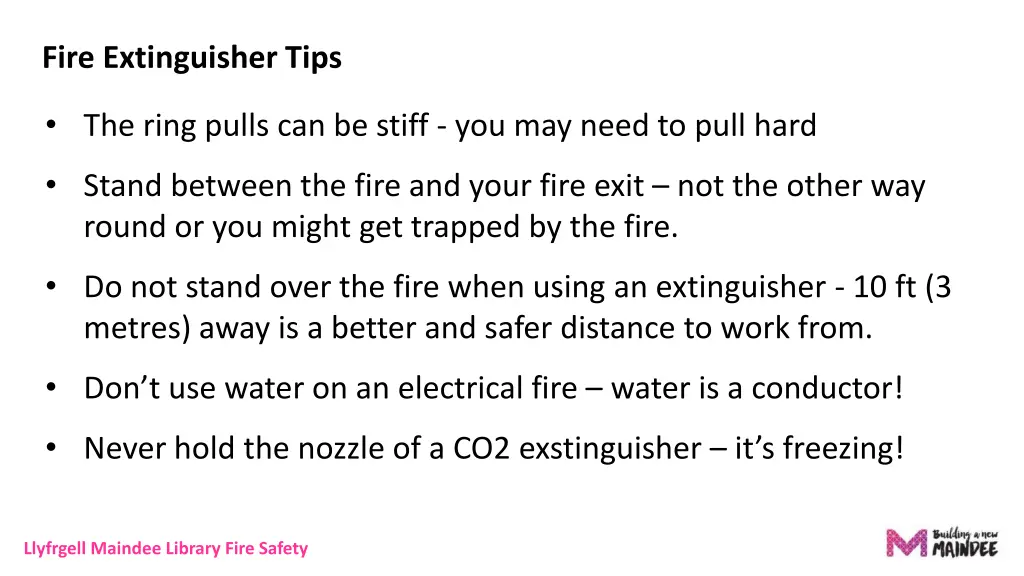 fire extinguisher tips