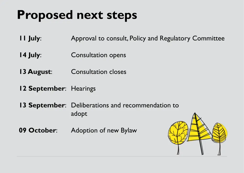 proposed next steps