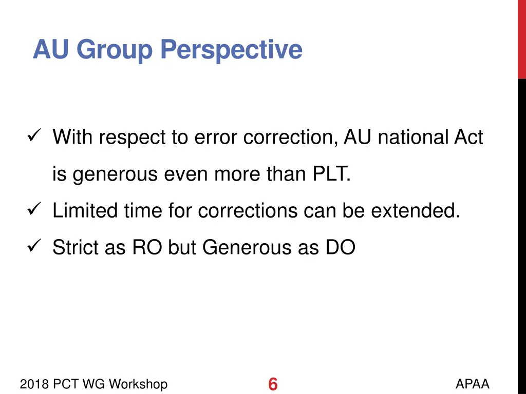 au group perspective