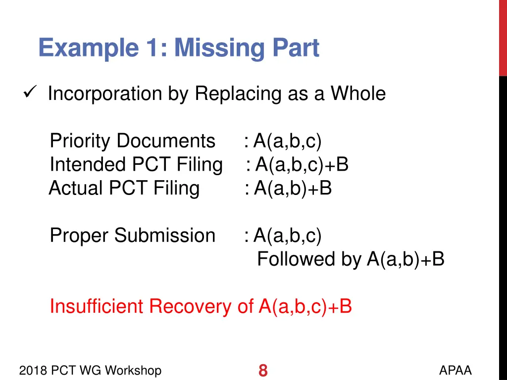 example 1 missing part